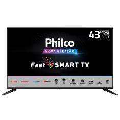 Smart TV LED 43" Full HD Philco PTV43N5CG70BLF com Processador Quad Core, GPU Triple Core, HDR, Mídia Cast, Wi-Fi, HDMI e USB