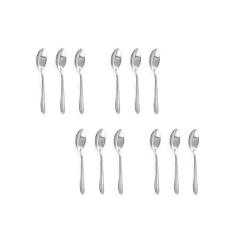 Jogo Colher de Chá Talher Colheres Inox Victoria 12 peças