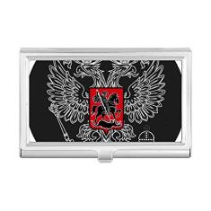 Porta-cartões de visita com emblema nacional da Rússia