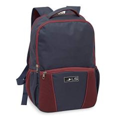 Mochila LS MO4111 com divisão frontal, bolso frontal e 2 bolsos laterais