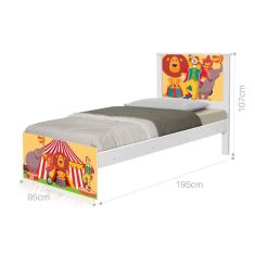 Cama Solteiro Palhaço Circo com Colchão