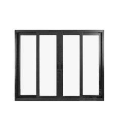 Janela de Alumínio de Correr 100x150cm 4 Folhas Suprema Hale Esquadrias Preto
