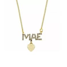 Colar Mãe Eterno Amor Folheado a Ouro 18k - Milena Folheados