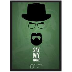 Quadro Decorativo Heisenberg Breaking Bad Séries Filmes Cinema Decoraç