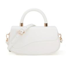 Milan Chiva Mini bolsas femininas pequenas e elegantes com alça superior, Branco, Small