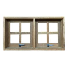 Janela de Madeira Vitro Máximo Ar 2 Módulos Reto de Itaúba Esquadrias 