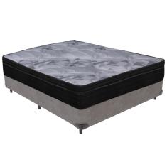 Cama Box e Colchão Airtech Pampa Molas ensacadas Casal Ortobom