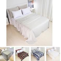 Lençol De Se Cobrir Queen 100 Algodão Malha Estampado Sem Elástico Con