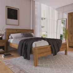 Cama de Casal em Madeira Maciça Madma ArteMobili Garapa