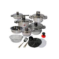 Jogo De Panelas Com 25 Pecas Em Aço Inox Frankfurt