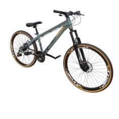 Bicicleta Vikingx Tuff 30 Aro 26 Aluminio 21v Mtb Freeride Suspensão D