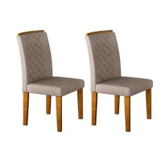 Cadeira Sala De Jantar Jade Kit 2 Un Imbuia/capuccino Chocolate - Rufato