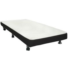 Cama Auxiliar D28 Solteiro Bordado Nero Black (79x171x11) - Ortobom