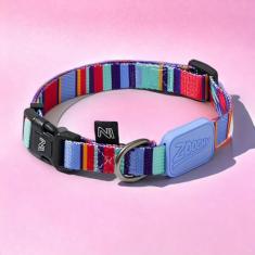 Coleira Ajustável para Cães Raios e Listras Violeta - G