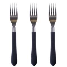 Conjunto de Garfos 3 Peças Tramontina Leme 23182/300 Preto