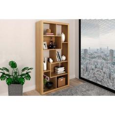 Estante p/ Sala E1712 c/ 2 Nichos 78x159cm Amêndoa - Tecno Mobili