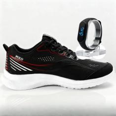 Kit Tênis Masculino Corrida Caminhada + Relógio Digital Esportivo Conf