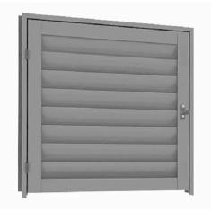 Porta de Alumínio para Alçapão 60x60cm Rede Móveis Preto