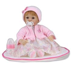 Boneca Reborn Kikita Doll Ruiva Com Chupeta DLP-01 B - Fênix