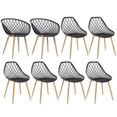Kit - 2 Cadeiras Clarice Nest Com Braços + 6 Cadeiras Cleo -