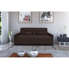 Sofá Cama Lavinia Suede Marrom B256 - Matrix