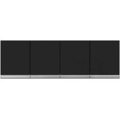 Armário Aéreo Cozinha Adriana 4 Portas 160 Cm Preto