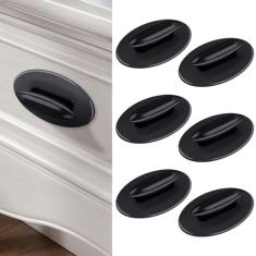 Elistonie Pacote com 6 puxadores de armário instantâneos, puxador de gaveta, puxador de gaveta com adesivo para porta deslizante para janelas de vidro, guarda-roupas, botão de descascar e colar sem