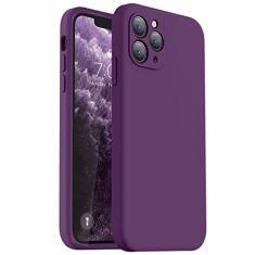 Vooii Capa compatível com iPhone 11 Pro, silicone líquido atualizado com [bordas planas] [proteção da câmera] [forro de microfibra macio antiarranhões] Capa de celular para iPhone 11 Pro de 5,8