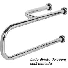 Barra De Apoio Para Vaso Sanitário 70x20cm Direito - MetalCromo