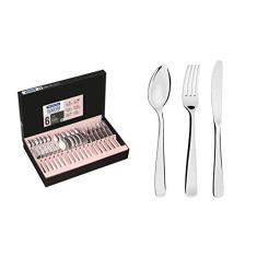 Tramontina 66962130 Faqueiro Aço Inox com Faca de Mesa com 36 Peças, Prata