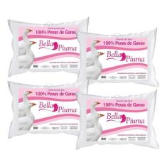 Kit 4 Travesseiros de Penas Naturais - Daune