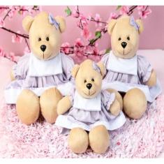 Trio de pelucia urso nino 18/22/26 - para nichos - CKD CONFECCOES, Lil