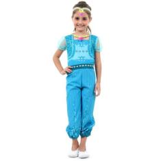 Fantasia Odalisca Azul Infantil com Colar e Tiara - Diversos, UNICA, P