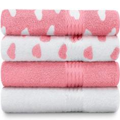 Jogo de Toalhas 4 Peças - Rosto Felpuda 100% Algodão Prisma - Emcompre