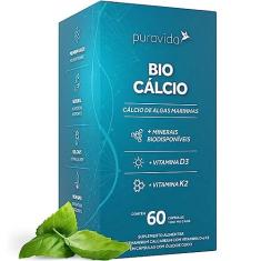 Bio Cálcio com Vitaminas D3 e K2-60 Cápsulas - Puravida