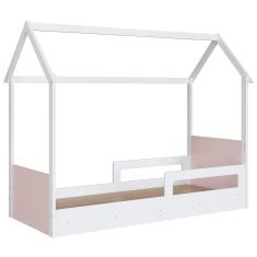 Cama Infantil Montessoriana Casinha Infix C06 Branco-rosa - Mpozenato