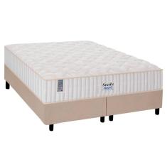 Cama Box King: Colchão Molas MasterPocket Ensacadas Sealy Miami + Base CRC Suede Clean(193x203)