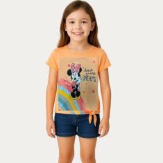 Camiseta Minnie Rainbow D31198 Disney-Feminino