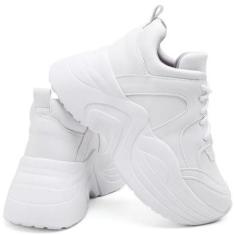 Tênis Feminino Chunky Cadarço Fashion Versátil-Feminino