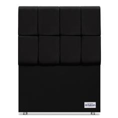 Cabeceira Piave Veluto Preto Solteiro (12x90x125) - Ortobom