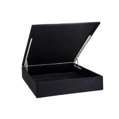 Base para Cama Box Casal Physical l com Baú (39x138x188) Preta