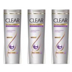 Kit C/03 Clear Anticaspa Hidratação Intensa Shampoo 200ml