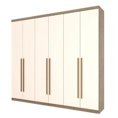 Guarda Roupa Casal Jade Rústico Off White - Henn