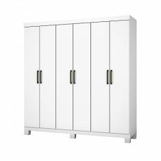 Guarda Roupa R22 6 Portas 2 Gavetas Sem Espelho Com Pés Carioca Móveis