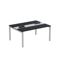 Mesa Plataforma Dupla com Pé de Aço para Coworking 160x120 Pdc16/12/2p Preto/Cinza