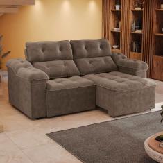 Sofá 260cm Retrátil e Reclinável Sierra Marrom