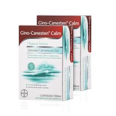 GINO-CANESTEN Calm Kit Sabonete Íntimo Calmante em Gel, Sabonete Líquido Feminino para Higiene, 2 Unidades de 100ml