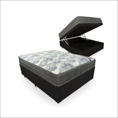 Cama Box Com Baú Viúva + Colchão De Molas Ensacadas - Ortobom