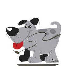 Quebra Cabeça Vertical Baby Cachorro Brinquedo Educativo