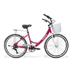 Bicicleta Feminina Gts Retrô Aro 26 Câmbio Gtsm1 Tsi 7 Marchas Freio V